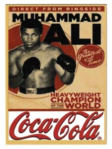 MUHAMMAD ALI COCA COLA ADVERTISING PROMO REPRODUCTION CARD BOXER - Picture 1 of 2