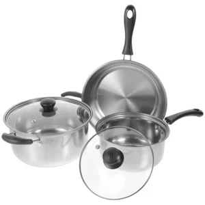1Set Stainless Steel Cookware Includes Frying Pan Soup - Picture 1 of 12