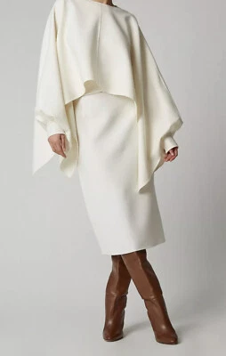 Falda lápiz Oscar De La Renta lana marfil nueva con etiquetas talla 8/10 muestra Foto 1 de 4