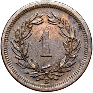 Switzerland - Coin - 1 Rappen 1875 B - Bern - CONDITION! - RARE ! - Picture 1 of 2
