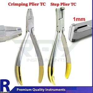 Alicates de ortodoncia para formar cables detallados 1 mm gancho dental alicate de prensado TC - Imagen 1 de 3