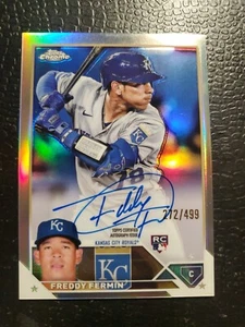 2023 Topps Chrome Freddy Fermin Silver Auto RC Royals /499 - Picture 1 of 3
