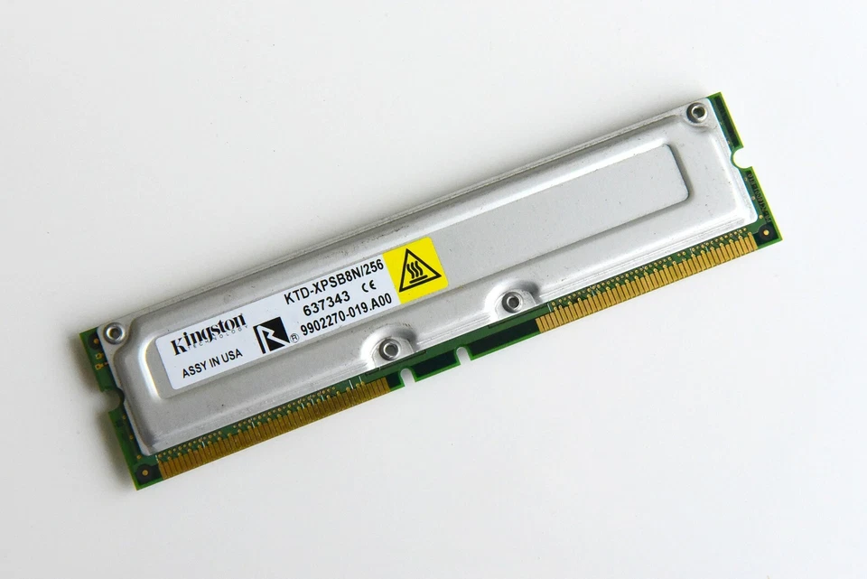 Kingston KTD-XPSB8N/256 (256 MB, PC800, RDRAM, 800 MHz, RIMM 184-pin) RAM Module - Image 1 of 1