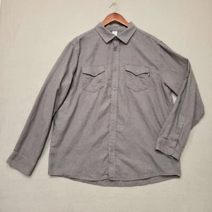Hurley Mens Gray Long Sleeve Button Up Shirt Size Large - Picture 1 of 8
