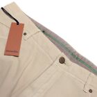 Zanella NWT 5 Pocket Jean Cut Pants Size 35 US Martin Solid Beige Cotton Blend