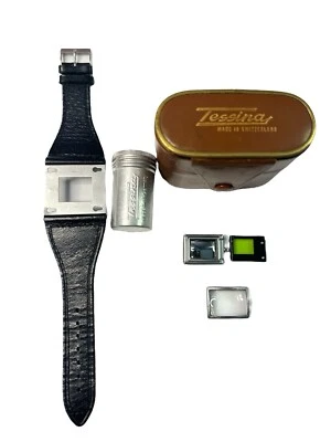 Correa de reloj de cuero Tessina, lata de película, estuche, lente cóncava, filtro, visor  Foto 1 de 4