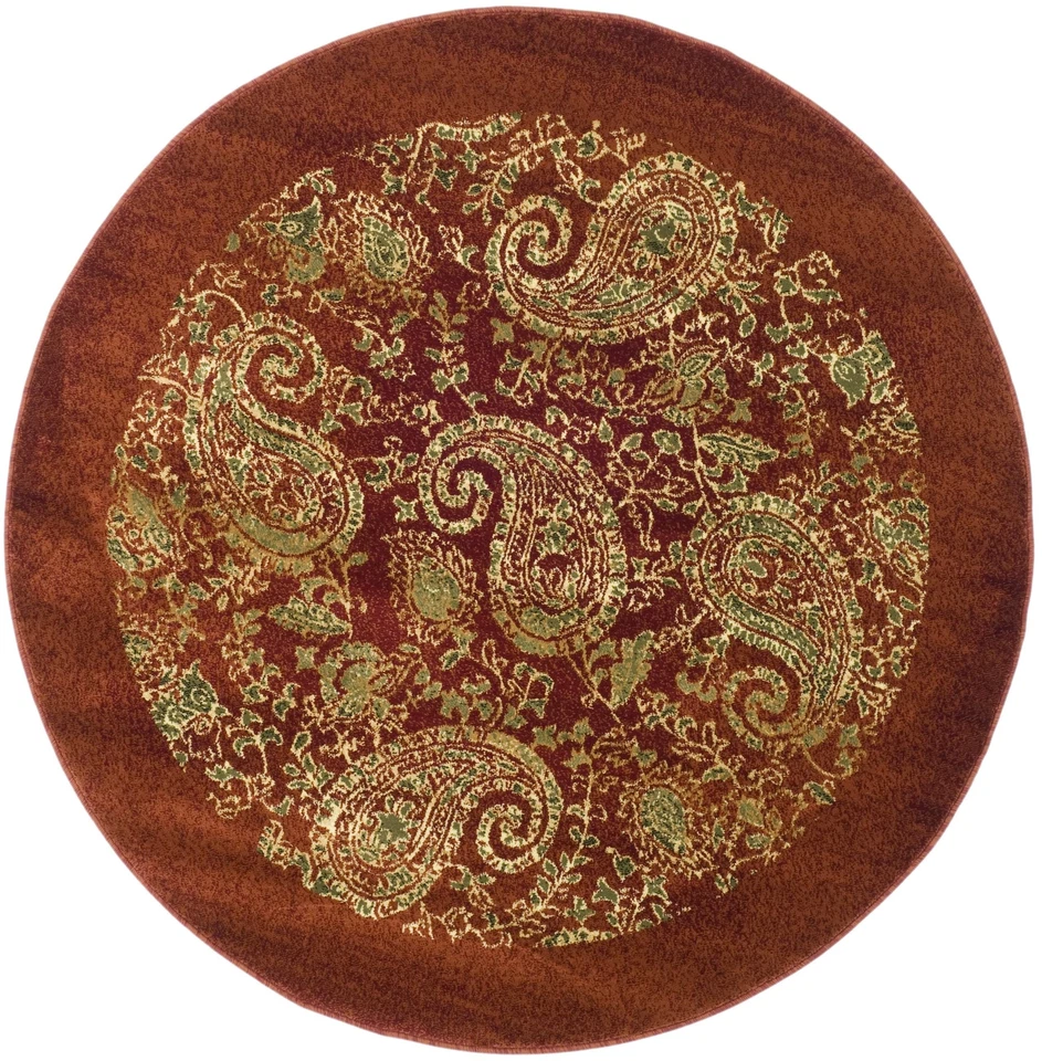 Red / Multi Lyndhurst Paisley Area Rug 8' Round - Image 1 of 1