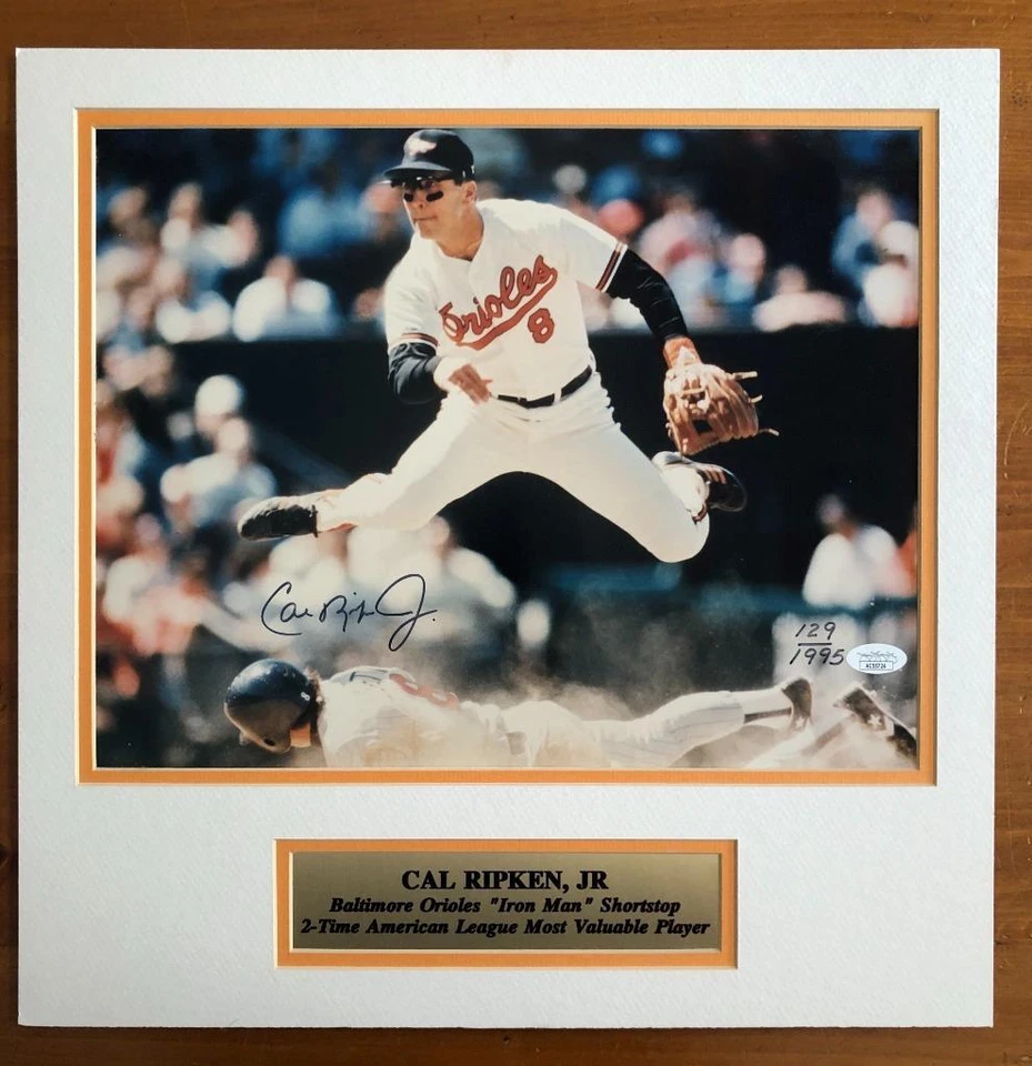 CAL RIPKEN JR. Signed 11x14 Photo in 16x16 Matt (No Frame) JSA AC55724 - Image 1 of 1