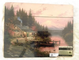 End Of A Perfect Day Large MDF Slat Wood Wall Sign Thomas Kinkade 20x16” - Picture 1 of 7