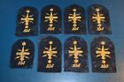 Vtg Royal Navy Weapons Engineering Aw Gold Thread Uniform Branch Badge X 8
