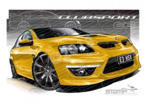 HSV E3 CLUBSPORT HAZZARD SV BLACK A3 FRAMED PRINT (V291) - Picture 1 of 1
