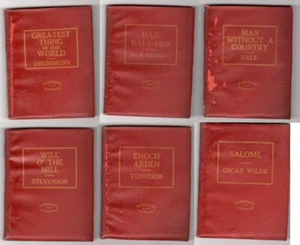 6 LITTLE LEATHER LIBRARY: Drummond, Gilbert, Hale, Stevenson, Tennyson, Wilde - Picture 1 of 13