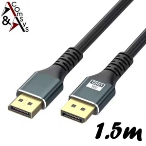 1.5m DisplayPort Kabel 8K 4K 1.4 DP Kabel 60Hz 165Hz UHD WQHD HDR Monitor Beamer - Bild 1 von 4