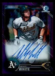 2016 Bowman Chrome Prospect Purple Refractor Mikey White RC Auto /250 (rf 26303) - Picture 1 of 1