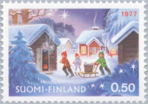 Finland #Mi817 MNH 1977 Christmas Sleigh Sauna [603 YT782 SG927]
