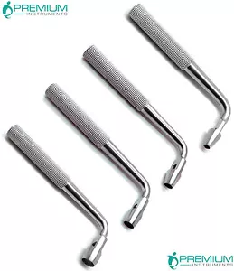 4 piezas de instrumentos quirúrgicos perforadores de tejido dental curvos 4 mm, 5 mm, 6 mm, 8 mm - Imagen 1 de 6