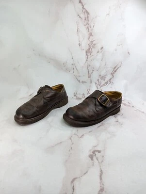 Zapato De Colección Dr Martens Mujer 9.5 Cuero Monje Correa Hebilla Hecho Inglaterra Oxford Y2K Foto 1 de 4