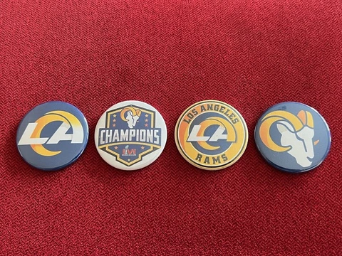 LA Rams Superbowl Champions memorabilia -  4 x 1.75" fridge magnets Cover