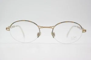 Vintage Brille Cazal 1128 Gold Mehrfarbig Halbrand Brillengestell eyeglasses - Picture 1 of 6