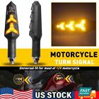 Motorcycle LED Turn Signals Flowing Lights Driving Brake Lamp Left & Right Side