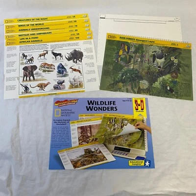 GeoSafari Wildlife Wonders 3D Educational Learning System Cards EI-7982 - Image 1 of 3