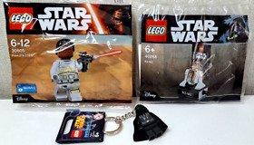 LEGO Star Wars 30605 Finn + 40268 R3-M2 + 850996 Darth Vader Keychain