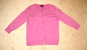 TALBOTS Petites Women's 3/4 sleeve cardigan sweater size S color Pink / Mauve - Picture 1 of 4