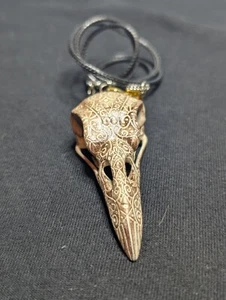 Bone Jewelry Raven Skull Necklace - Picture 1 of 2