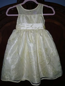 Youngland ~ Girls Size 6 Fancy Church Dress In Yellow ❤️ - Picture 1 of 12