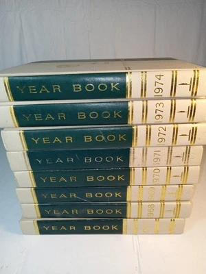 Vintage ~ (8) World Book Encyclopedia Yearbooks 1967-1974 - image 1 of 4