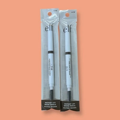 e.l.f. Instant Lift Brow Pencil, 2 Count (Pack of 2), Neutral Brown - Image 1 of 4
