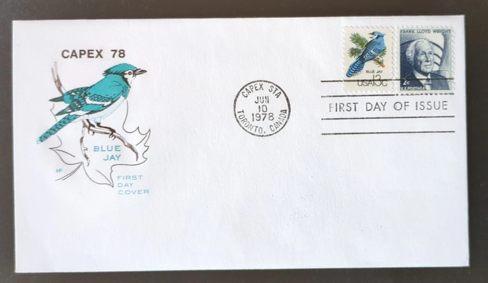 13c CAPEX Wildlife: Blue Jay # 1757d 1978 FDC House of Farnam - Image 1 of 2