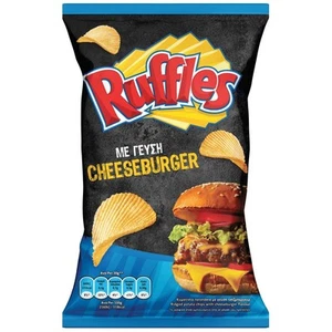 Patatas fritas con sabor a hamburguesa con queso Greek Ruffles, 2 x 120 g (4,23 oz), envío gratuito - Imagen 1 de 2