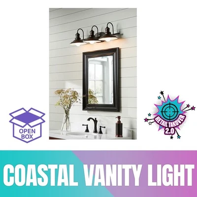 allen + roth Hainsbrook 3-Light Bronze Traditional Vanity Light - Image 1 of 4