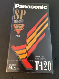 CINTA DE VIDEO PANASONIC SP T-120 VHS alto acoplamiento NUEVO SELLADO - Imagen 1 de 5