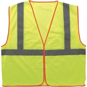 Forester Men's Class 2 High Visibility Economy Safety Vest, Lime, Small/Medium, - Picture 1 of 2