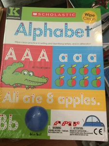 Scholastic Children's Wipe-Clean Book Set with Marker - Picture 1 of 1