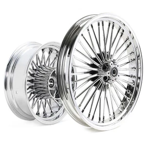 21X3.5 16X5.5 Anteriore Ruote Posteriori ABS per Harley Touring Road King 09-UP - Foto 1 di 10