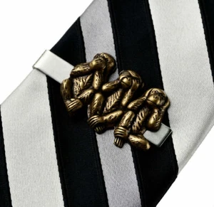 Three Monkeys Tie Clip - QHG1 - Picture 1 of 6