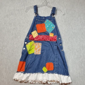 Maglione Disney vintage donna piccolo blu denim cotone orlo increspato completo patchwork - Foto 1 di 14
