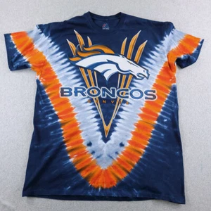 Denver Broncos Shirt Mens 2XL XXL Blue Tie Dye Majestic NFL Football T-Shirt - Picture 1 of 11