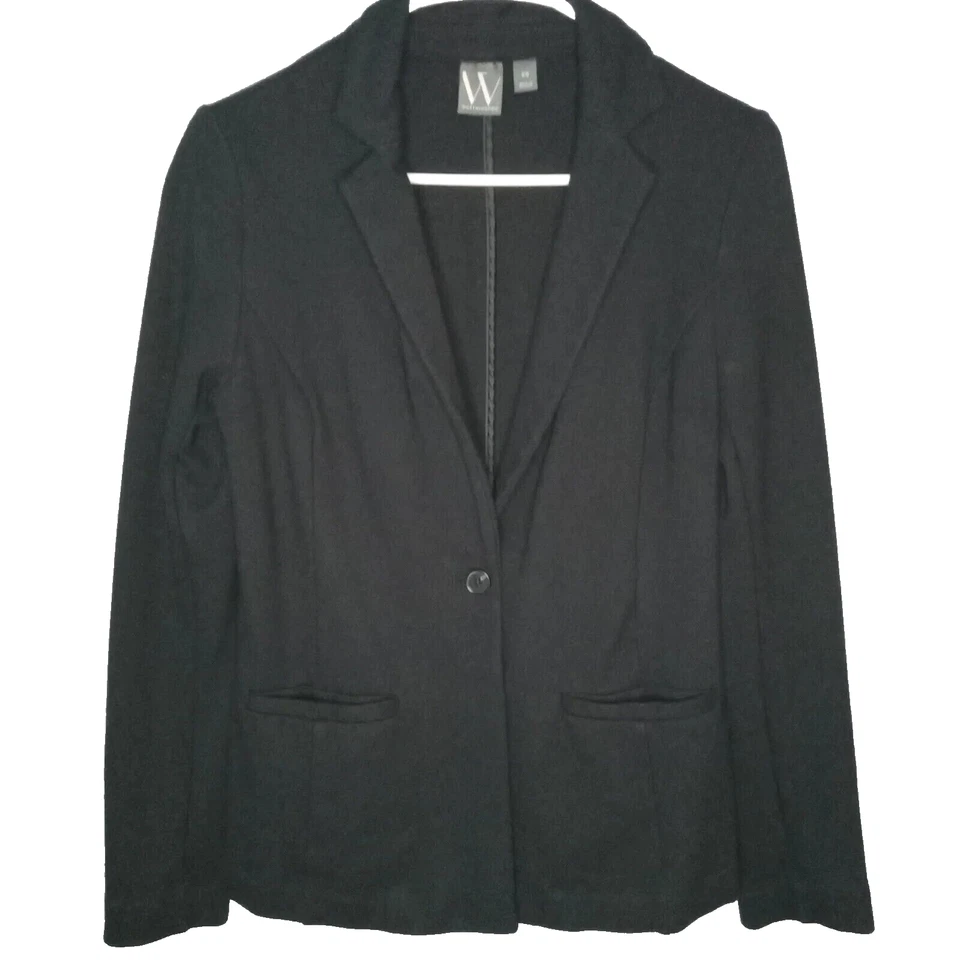 Blazer de jersey negro Worthington para mujer XS | Capa elástica suave para trabajo o jeans Foto 1 de 4