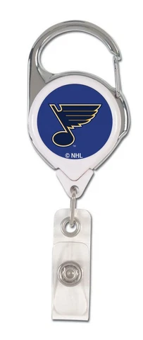 St Louis Blues Retractable Metal Badge Holder [NEW] NHL Key Chain ID Ring Cover