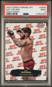 2024 Topps Cromo UFC #UFN-4 Ilia Topuria Fight Night Estuche Hit - PSA 9 COMO NUEVO - Imagen 1 de 2