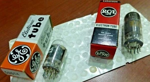 ELECTRON TUBES -RCA-6BA8A (x1); GE-5965A (x8) - LOT OF 9 ( 79/80) - Picture 1 of 5