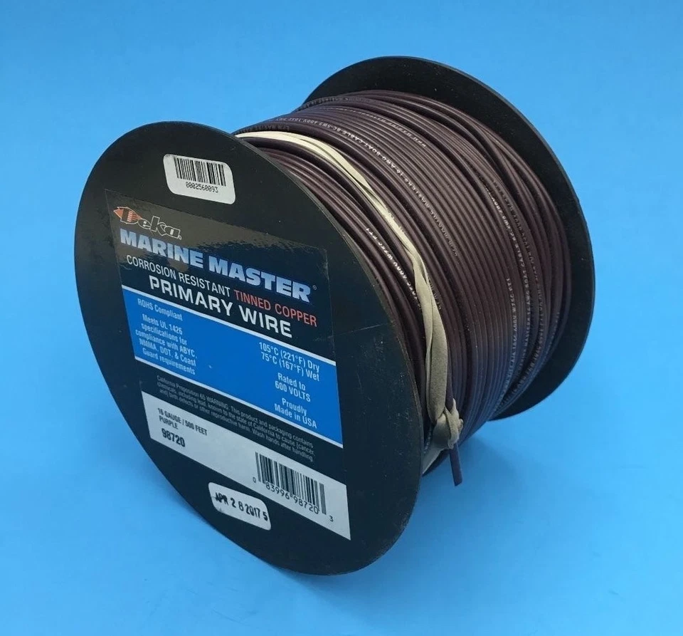 DEKA 16 AWG FIL DE CUIVRE ÉMAILLÉ MARIN VAGUE 100 PIEDS FABRIQUÉ AUX ÉTATS-UNIS - Photo 1/1