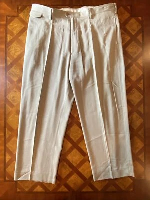 Pantalones Chinos Relajados Nat Nast Lujo Originales Desde 1946 Algodón Seda 42 x 28 Foto 1 de 4