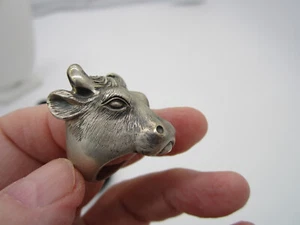 Nachlass massiver Theo Fenchell Sterling Silber Alias Stier 30,8 Gramm Größe 5,5 Ring - Bild 1 von 4