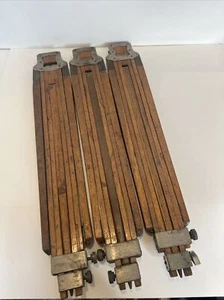 Antique Wood And Metal Tripod for Vintage Cameras, c-1900s, Compacts For Travel - Picture 1 of 22