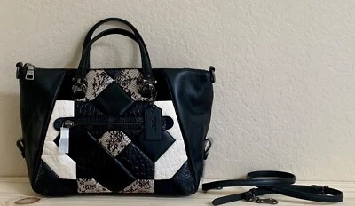 Bolsa satchel Coach Canyon colcha prímula em couro exótico em relevo 38295 nova com etiquetas - Imagem 1 de 4